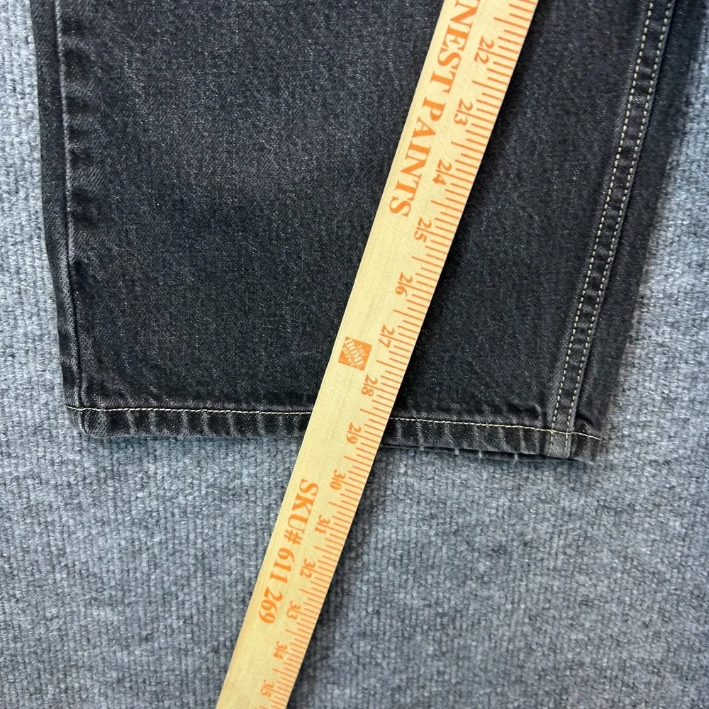 Levi's 569 Loose Straight Jeans Mens Faded Black Denim Zip Fly Classic - 38X28.5